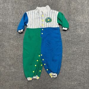 Cheetah Mervyns 24 Months Baby Romper Multicolor World Sport Club Blue Green